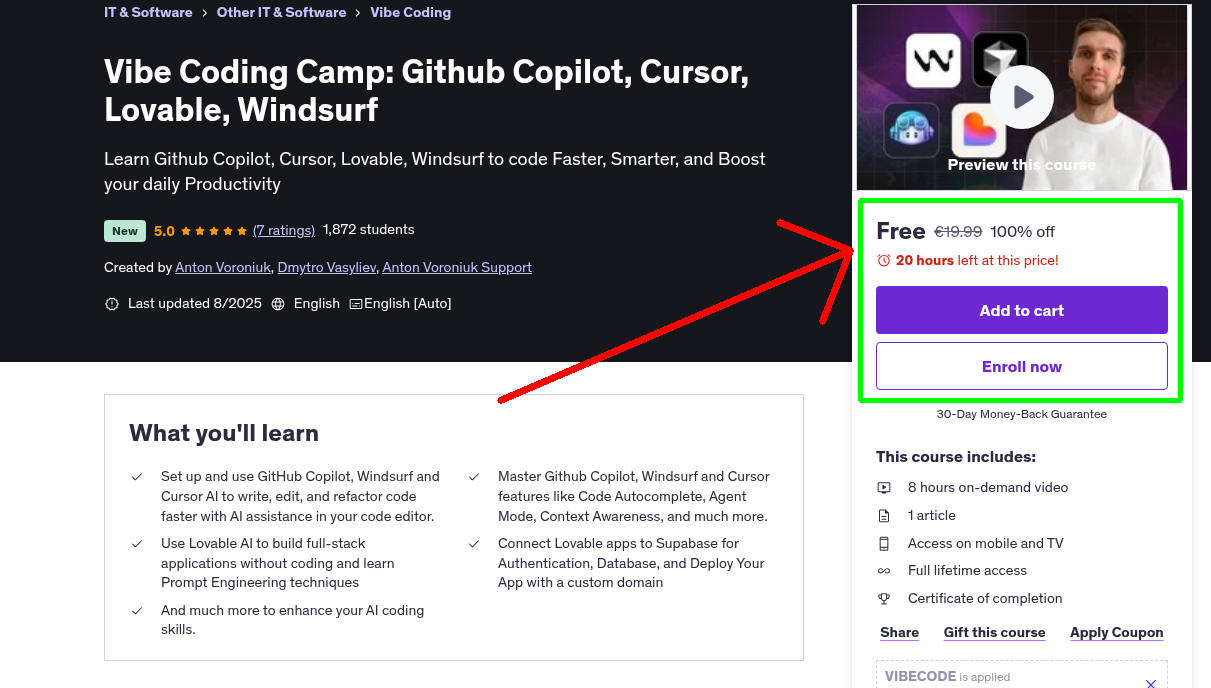 Vibe Coding Camp: Github Copilot, Cursor, Lovable, Windsurf