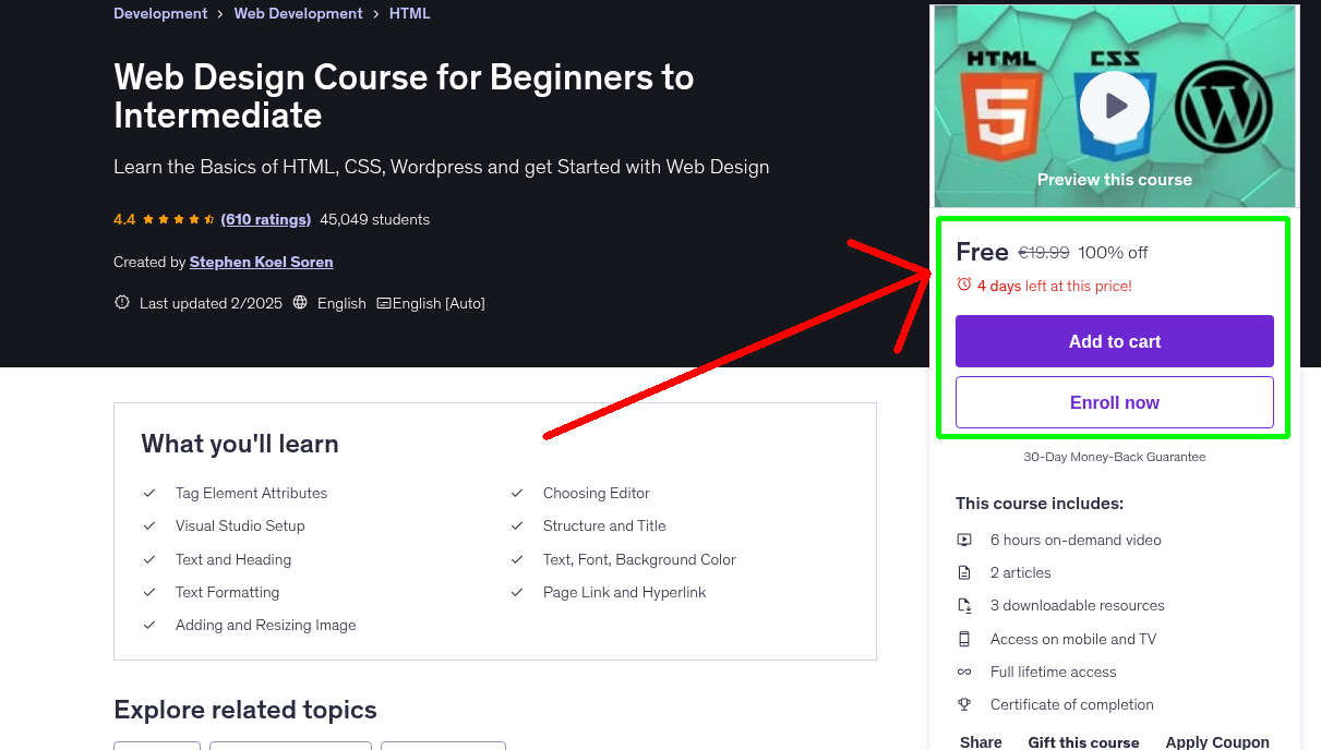 Web Design Course for Beginners to Intermediate