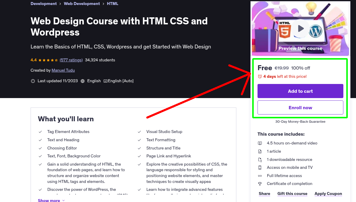 Web Design Course with HTML CSS and Wordpress
