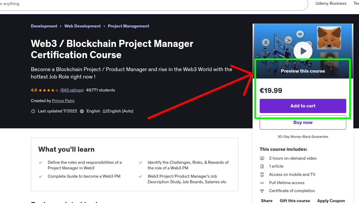 Web3 / Blockchain Project Manager Certification Course