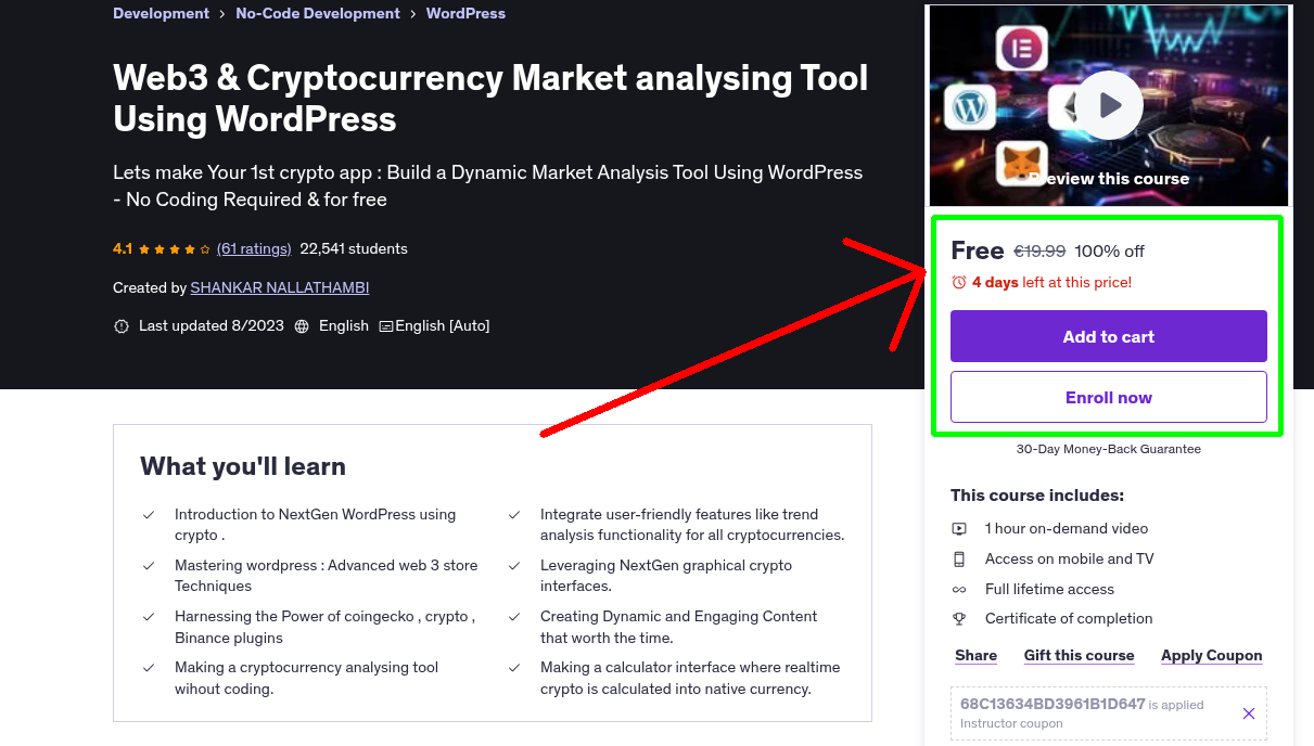 Web3 & Cryptocurrency Market analysing Tool Using WordPress