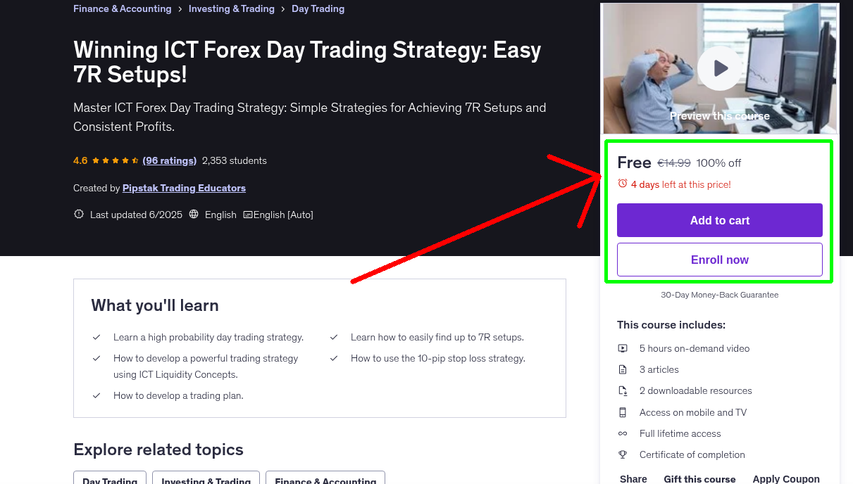 Winning ICT Forex Day Trading Strategy: Easy 7R Setups!