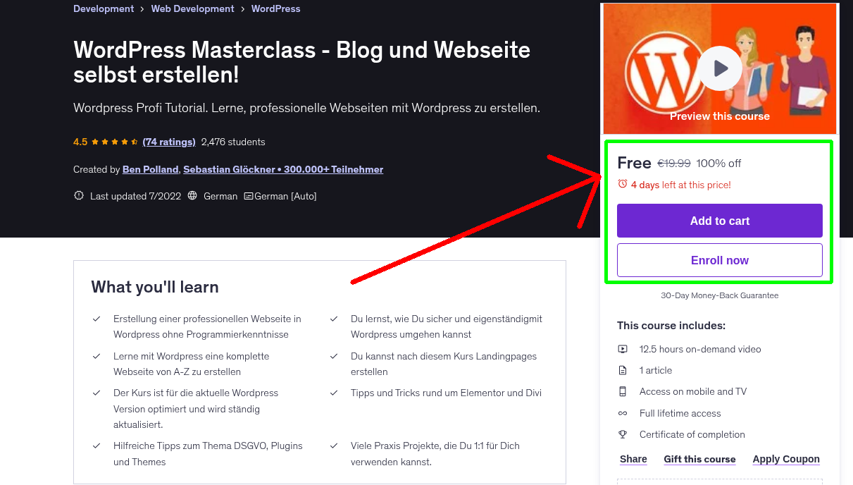 WordPress Masterclass - Blog und Webseite selbst erstellen!