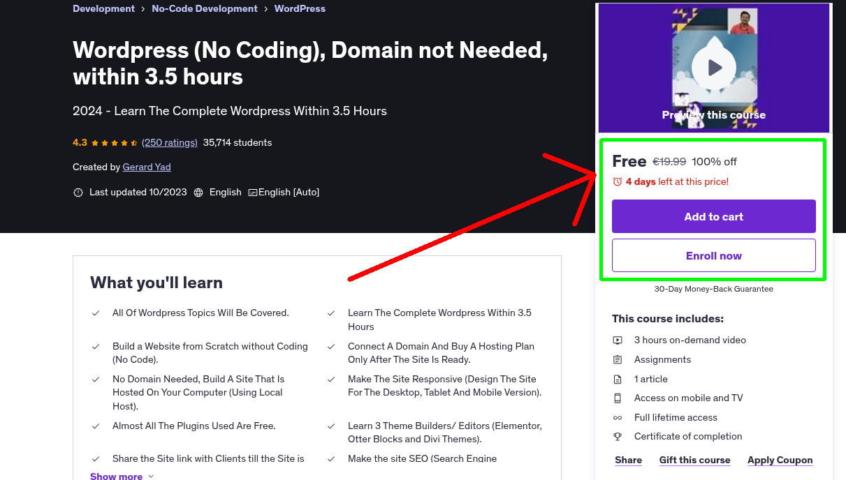Wordpress (No Coding), Domain not Needed, within 3.5 hours