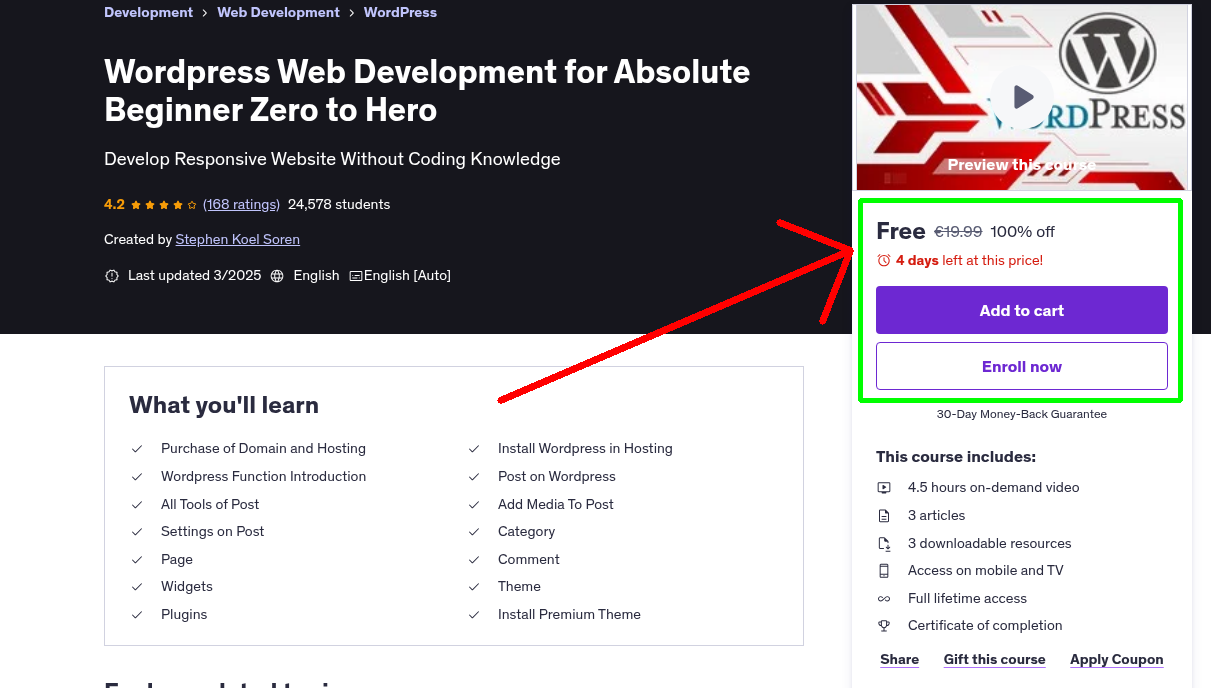 Wordpress Web Development for Absolute Beginner Zero to Hero