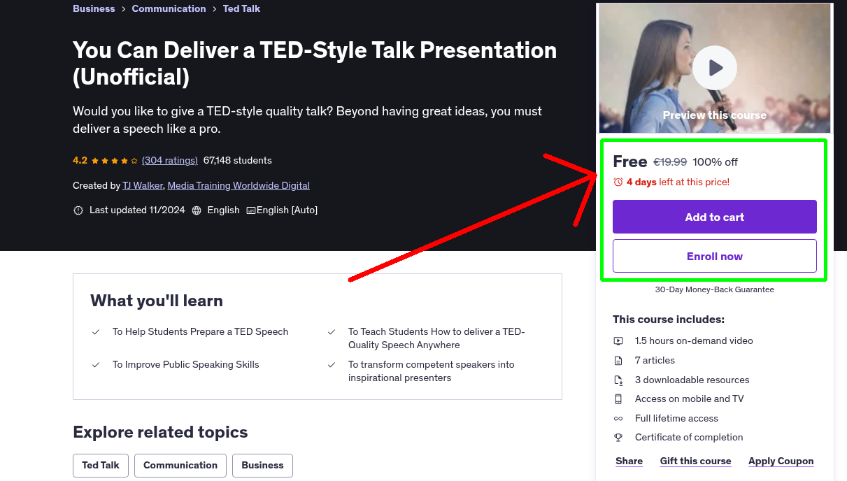 You Can Deliver a TED-Style Talk Presentation (Unofficial)