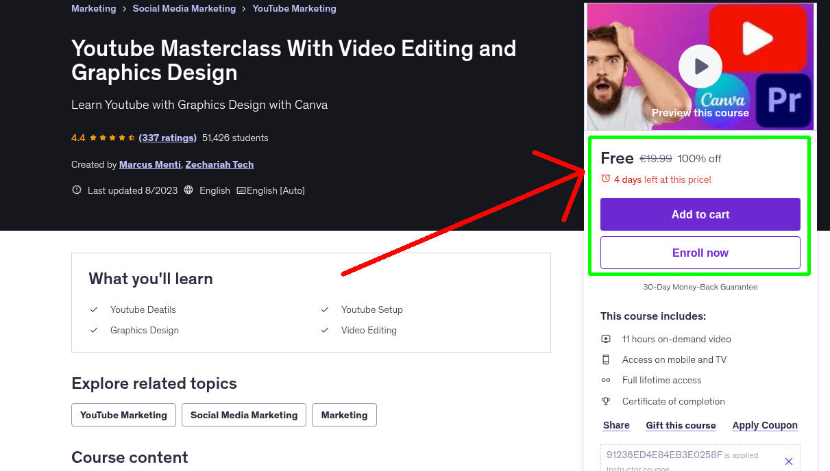 Youtube Masterclass With Video Editing and Graphics Design